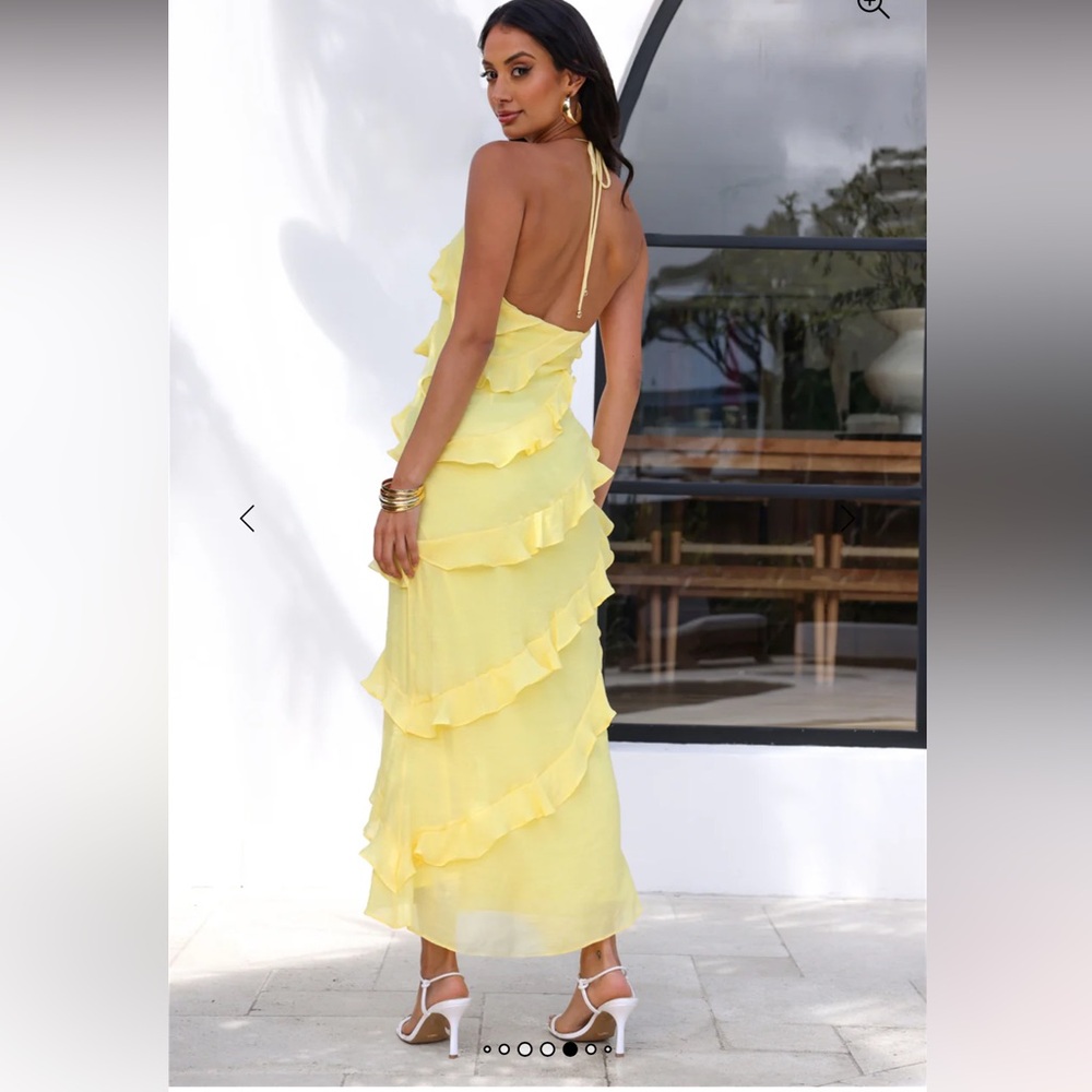 Hello Molly WHAT A BEAUTY MAXI DRESS YELLOW - Picture 3 of 7